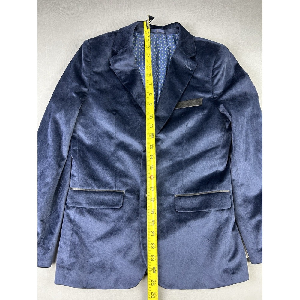 Isaac Mizrahi‎ Boys 14 SLIM Blue Velvet Suit Jacket & Pants NEW With Tags (Read) - Picture 9 of 16